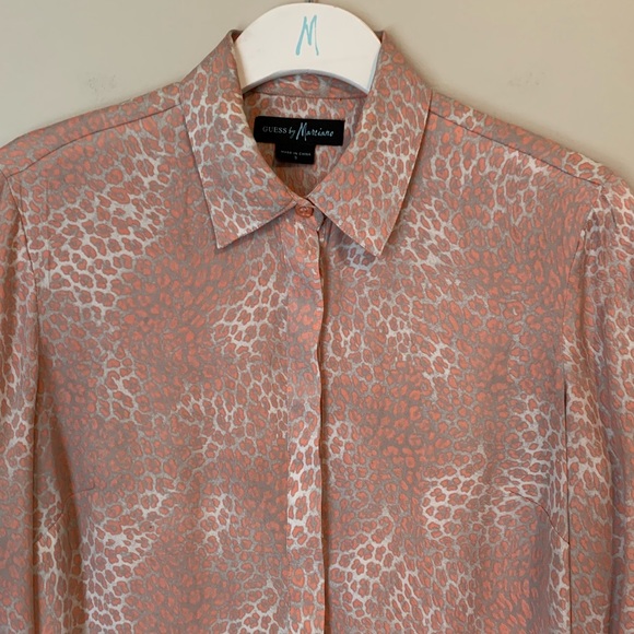 Guess by Marciano size S peach and grey blouse - Picture 2 of 14
